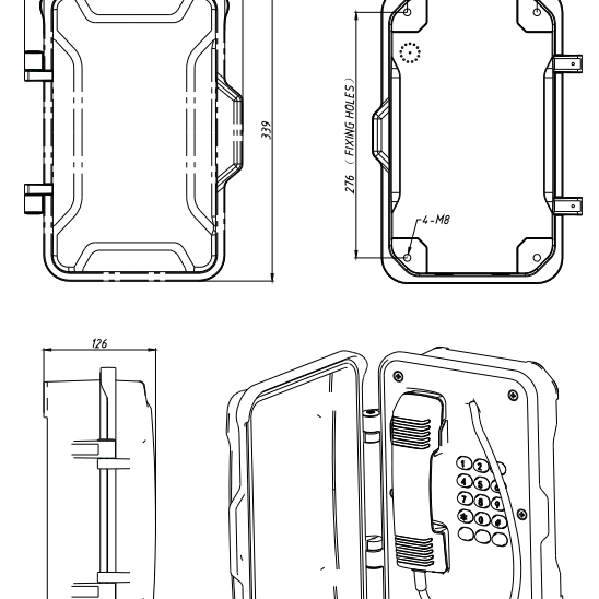 Dimensiones JR101-FK Drawing